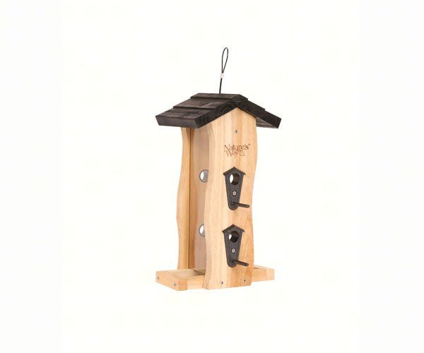 Cedar Vertical Wave Feeder Backyard Birder Home & Garden Gift Store