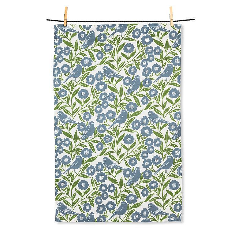 Birds &amp; Leaves  Kitchen Towel