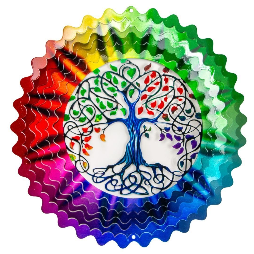 Wind Spinner Tree of Life with Crystal