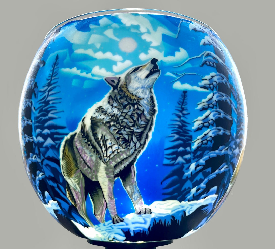 CLAYMASTER Candle Holder - HOWLING WOLF