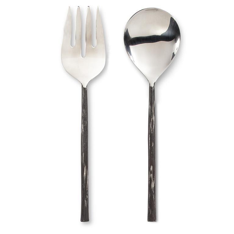 Salad Servers with Forge Finish Handle