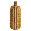 Small Taupe Resin Wicker Pumpkin Sitter