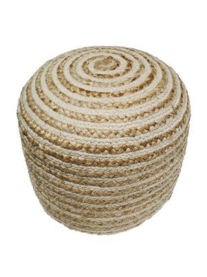 Jute &amp; Cotton Pouf