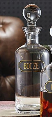 "Booze" Glass Decanter