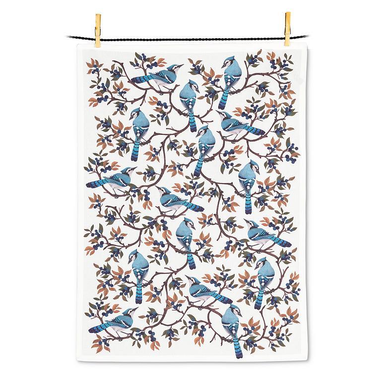 Blue Jays Berries Kitchen Towel