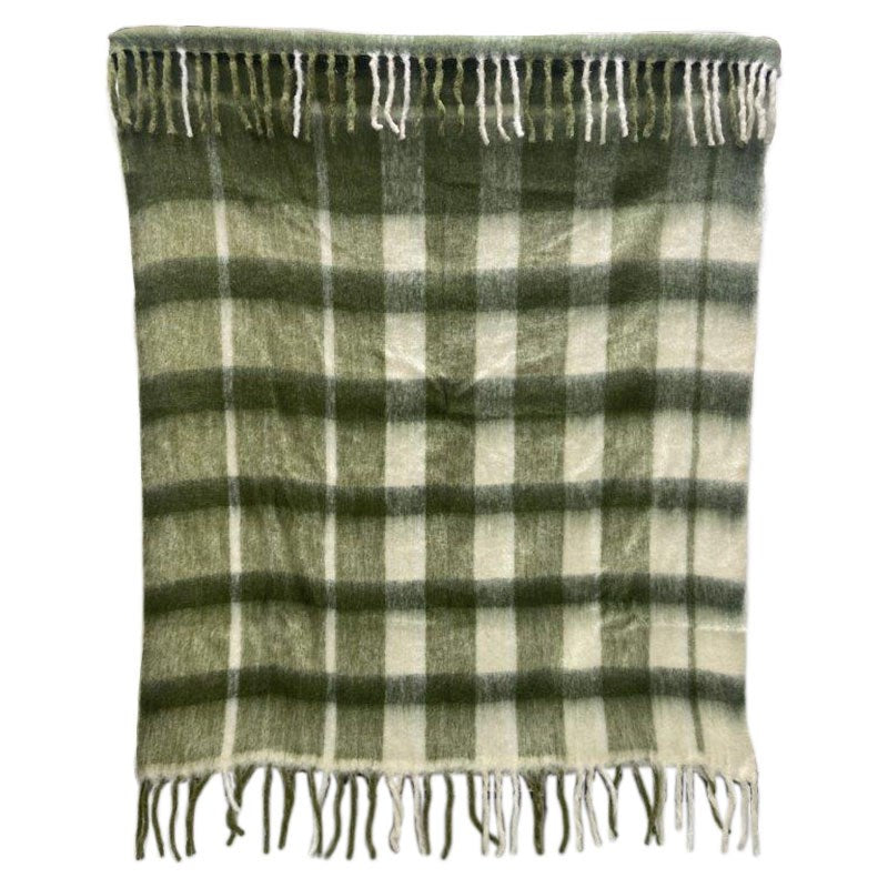 Moss Plaid Brushed Throw