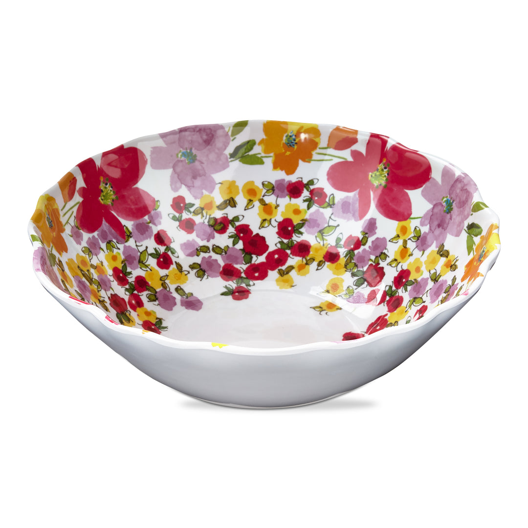 SPRINGTIME FLORAL MELAMINE SERVING  BOWL