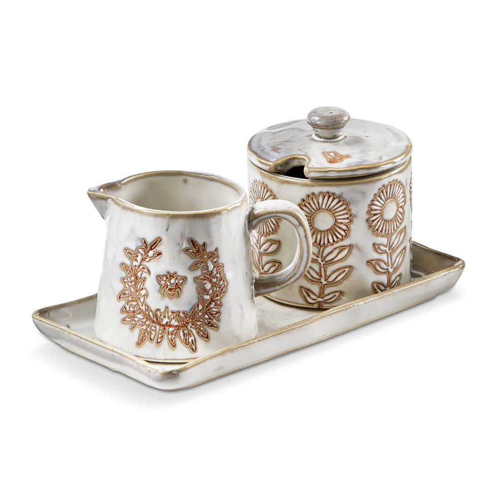 Lavender &amp; Honey Cream &amp; Sugar Set Of 3