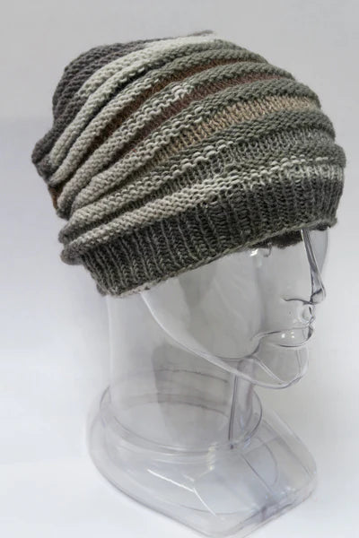 Single Ply Reverse Knit Hat-Grey