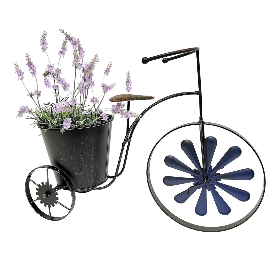 Tricycle Single Flower Pot with Rotating Windmill