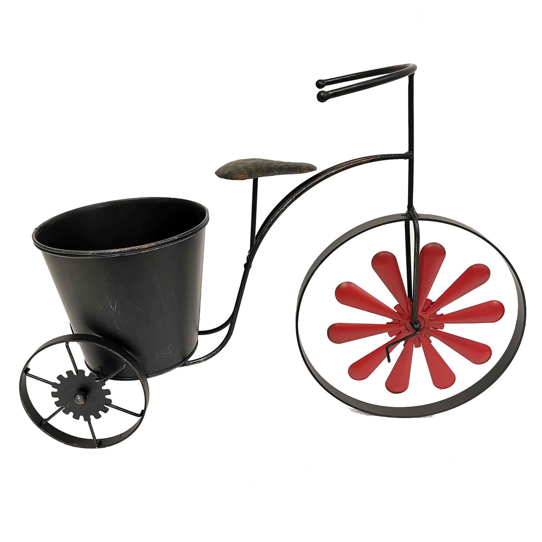 Tricycle Single Flower Pot with Rotating Windmill