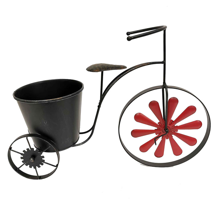 Tricycle Single Flower Pot with Rotating Windmill