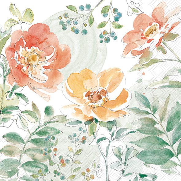 Lunch Napkin - SOFT PETAL FLOWERS
