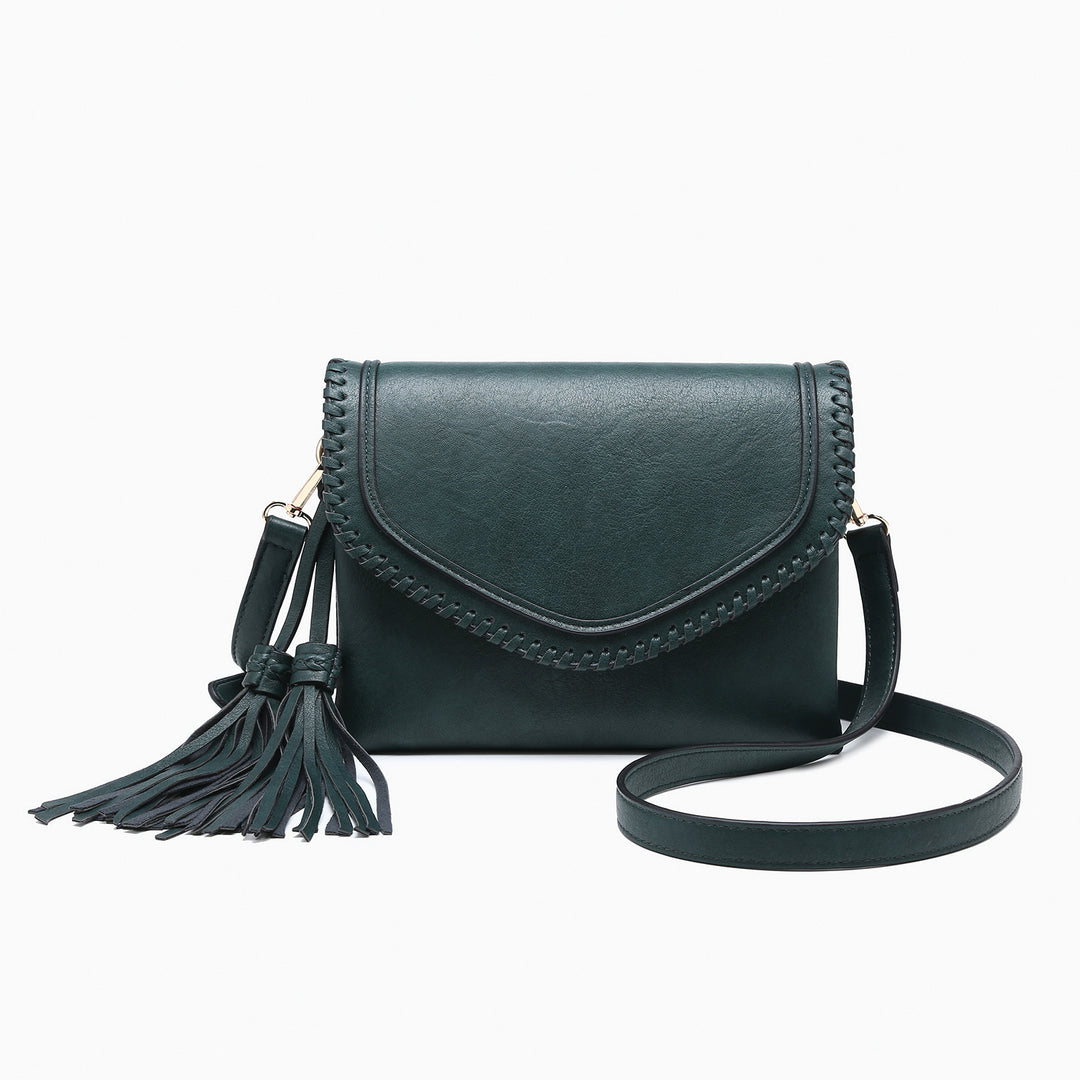 Sloane Flapover Crossbody with Whipstitch Trim
