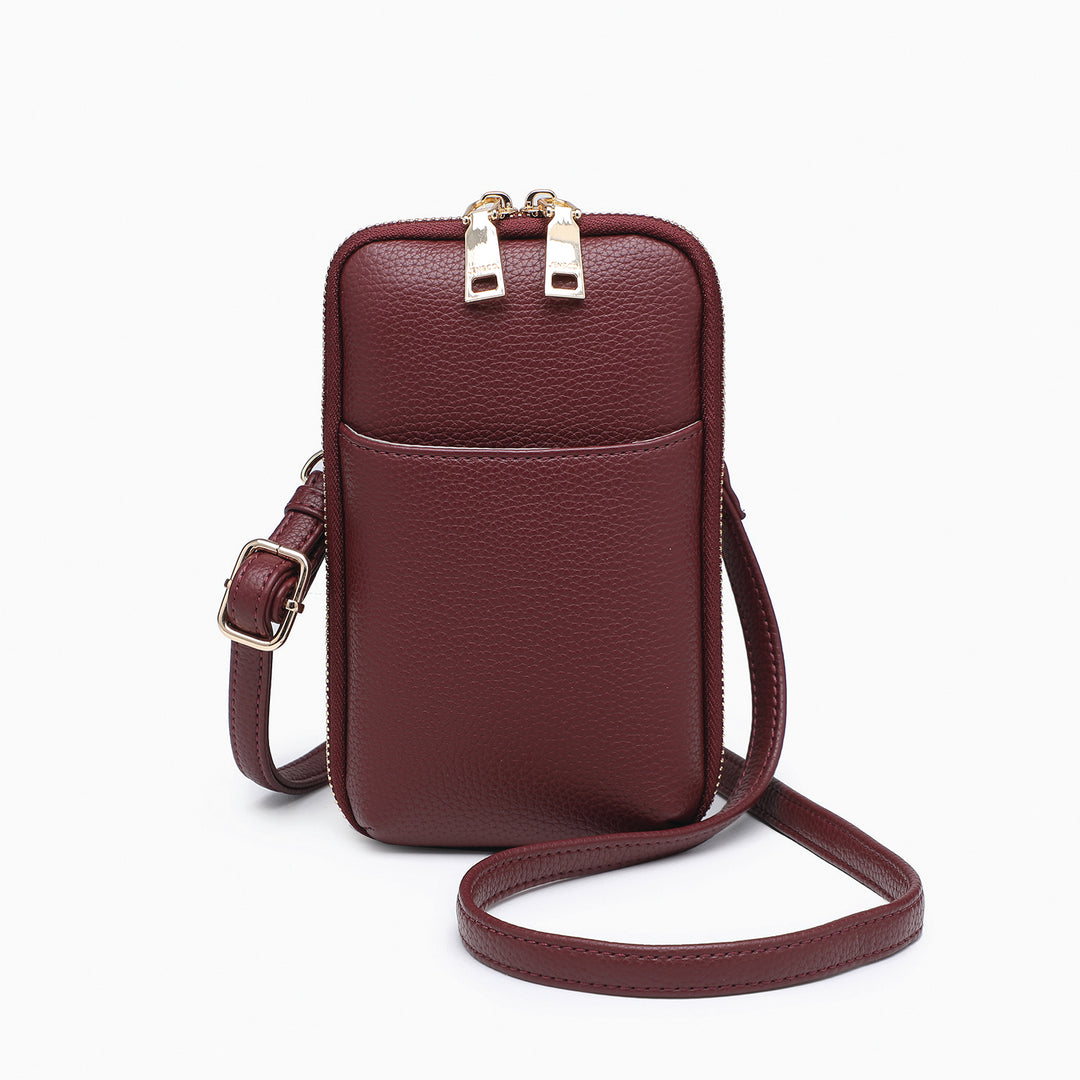 Payton Two-Compartment Crossbody Wallet - Plum
