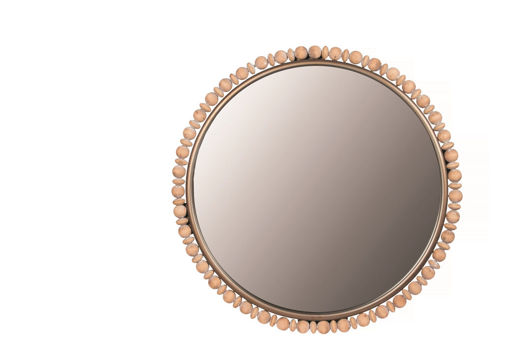 Mirror Natural Wood Beads