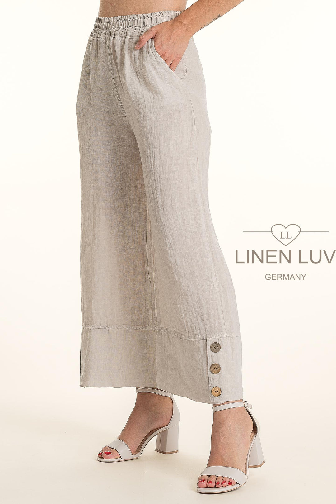 French Linen Pants - Sabbia