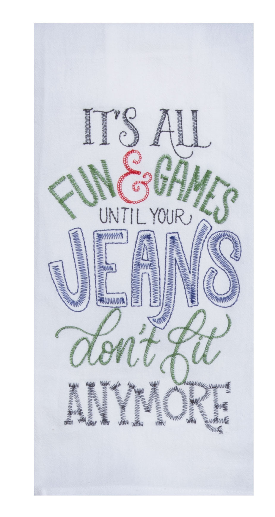 Snarkasms Jeans Embroidered Flour Sack Towel