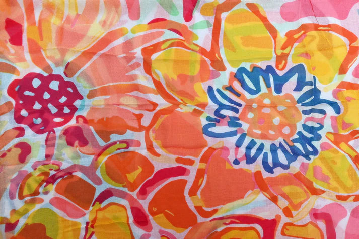 Scarf/Sarong Big Flower Pattern - Colourful