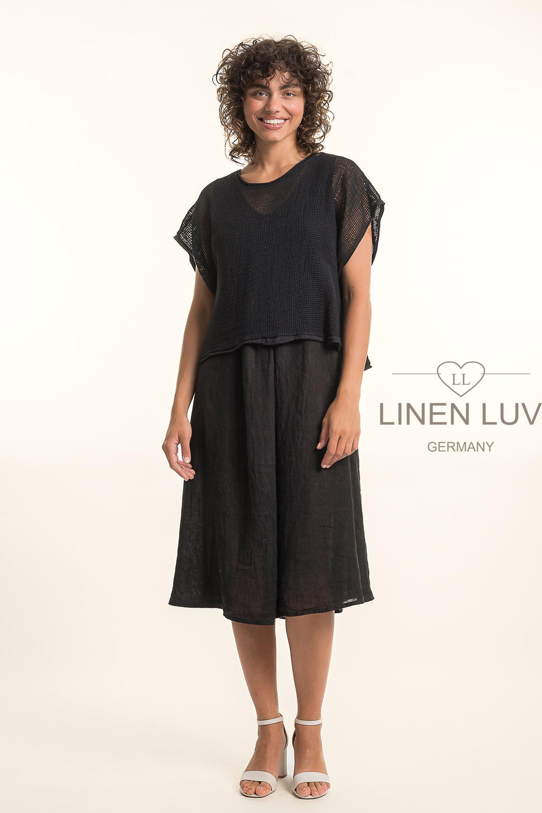 French Linen Dress - Nero