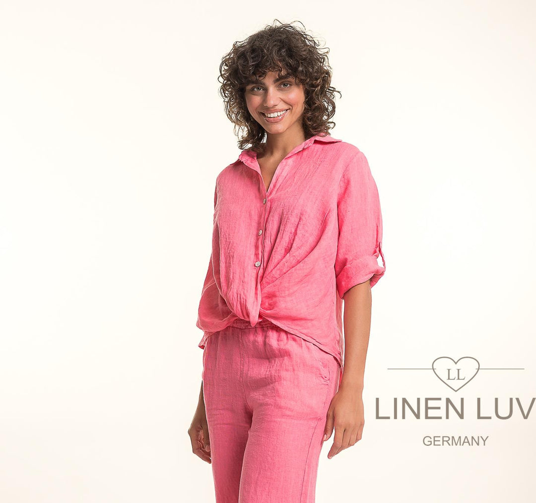 French Linen Shirt - Geranio