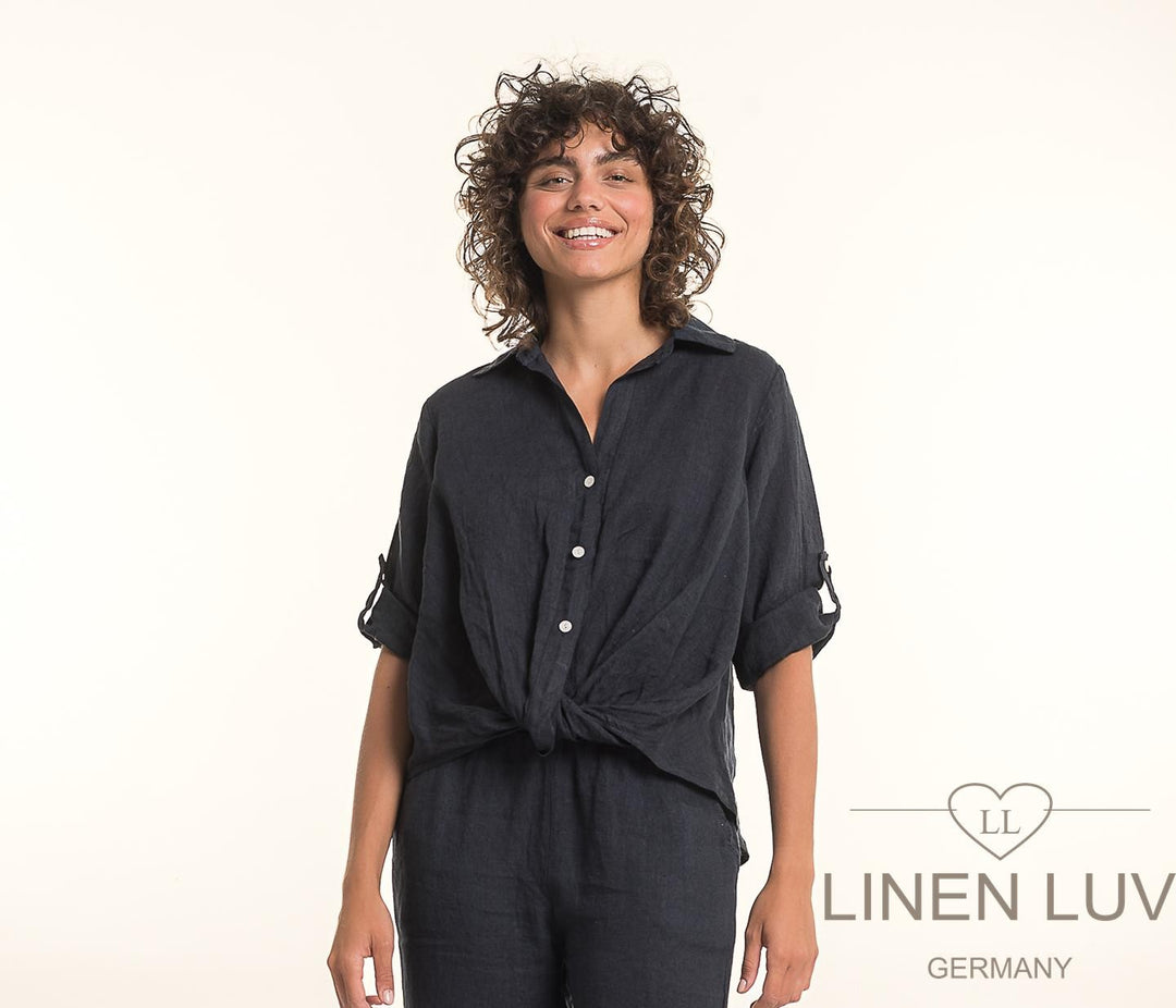 French Linen Shirt - Notte