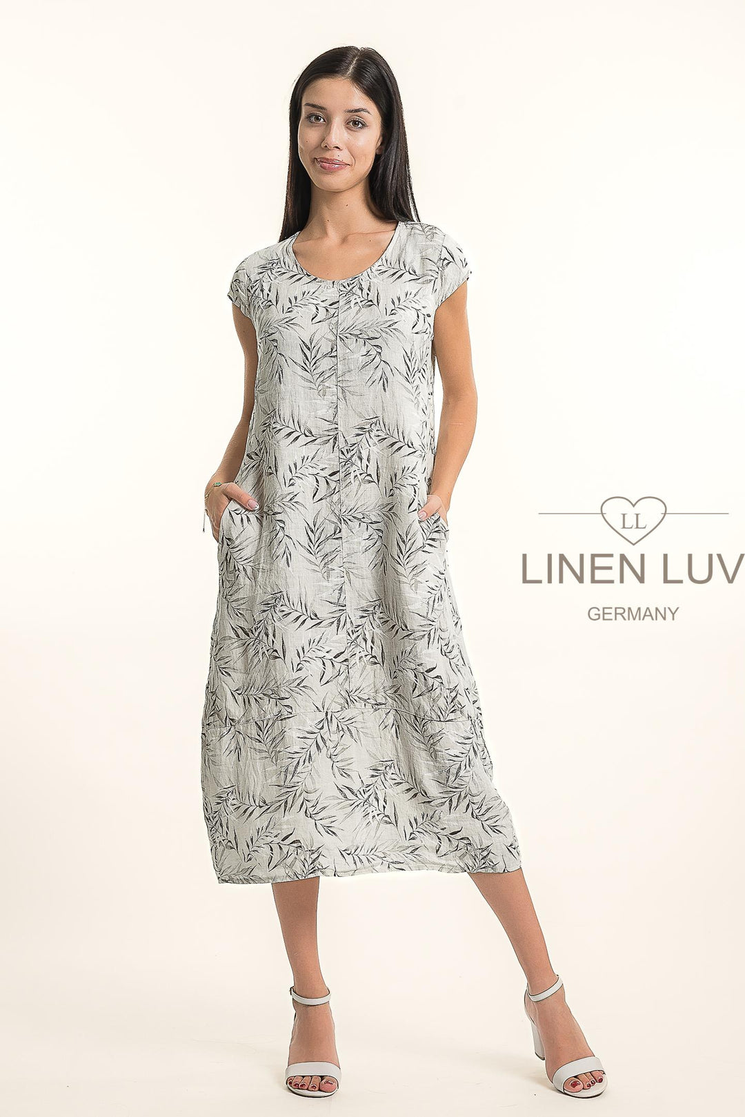 French Linen Dress - Beige
