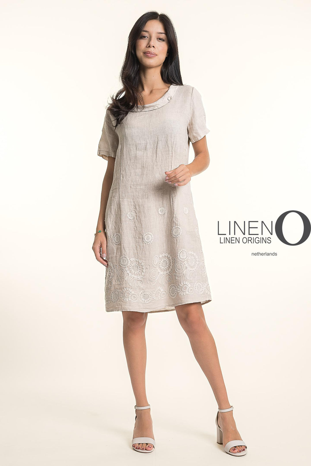 French Linen Dress - Beige