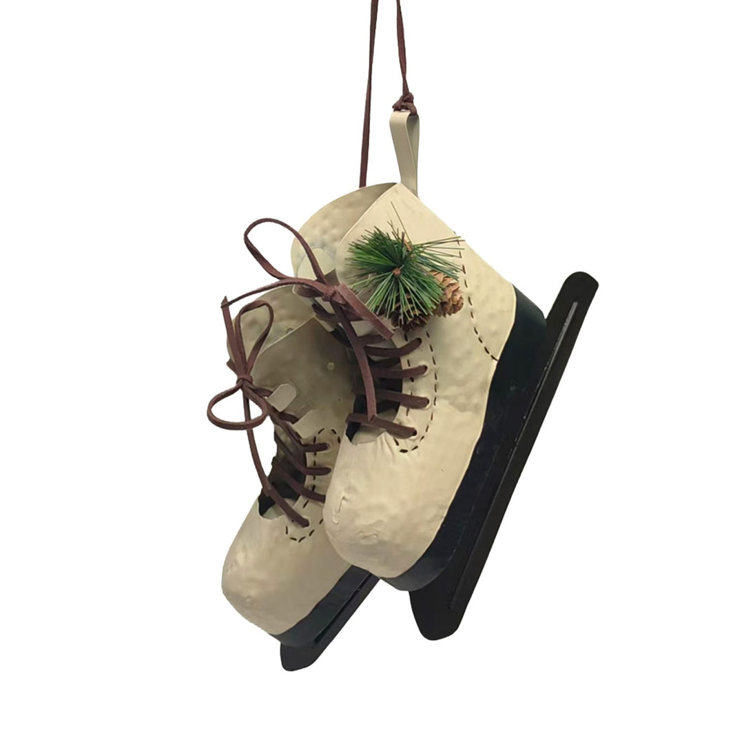 ORNAMENT SKATE METAL AND LEATHER