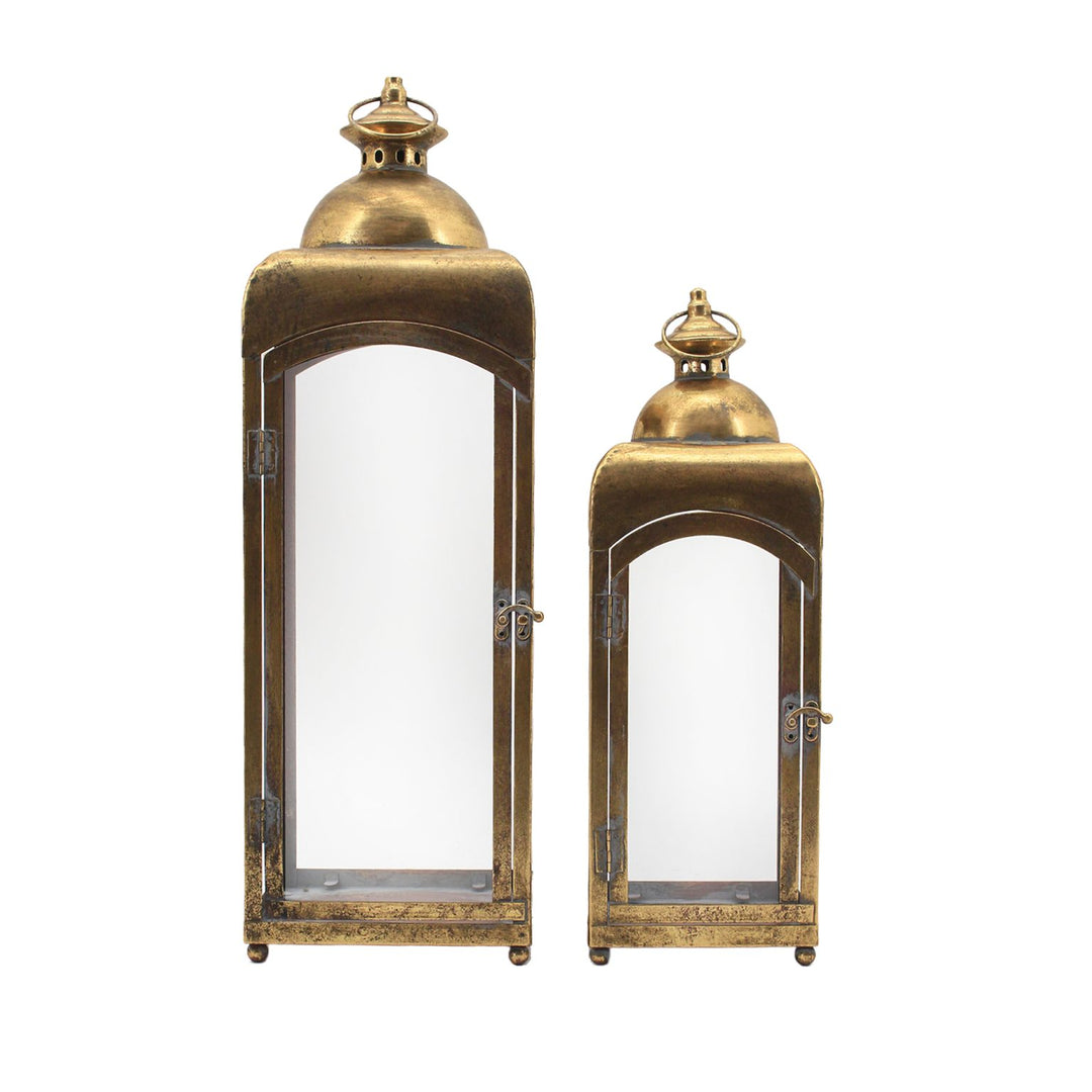 LANTERN METAL ANTIQUE GOLD FINISH