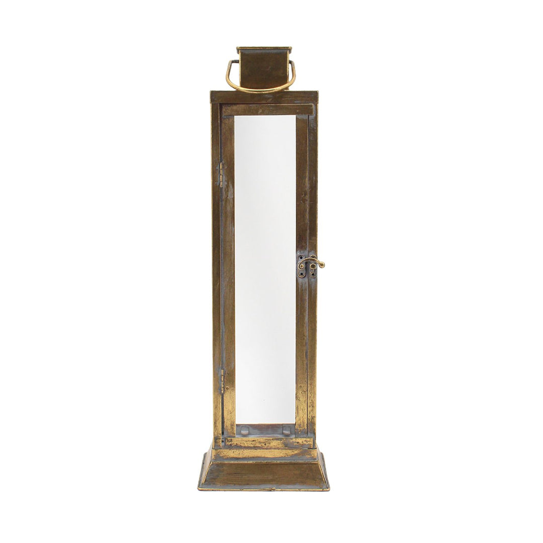LANTERN METAL RECTANGLE GOLD FINISH