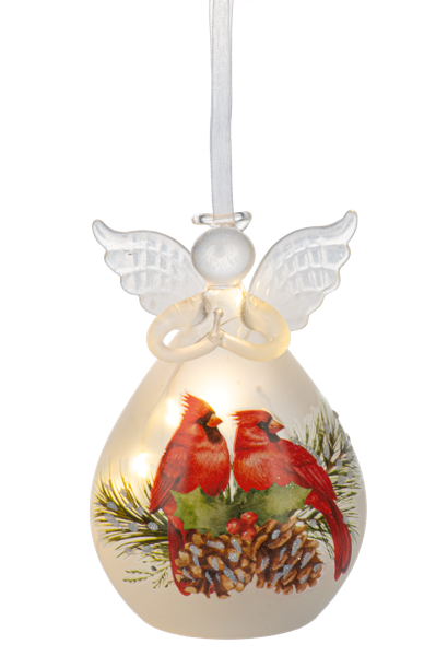 LED Cardinal Angel Ornament (Sold Separately)
