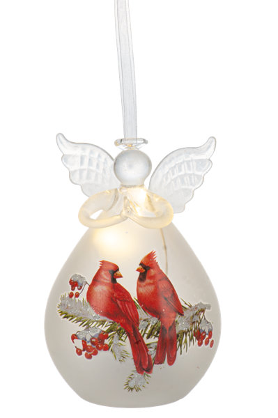 LED Cardinal Angel Ornament (Sold Separately)