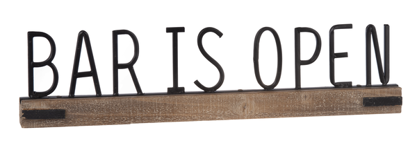 Bar Tabletop Sign with Wall Hangers