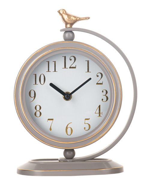 Desk Clock with Bird Finial (Sold Separately)