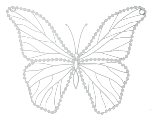 Wirework Butterfly with Beaded Edge Wall Decor