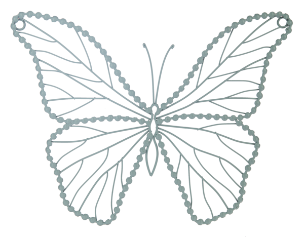 Wirework Butterfly with Beaded Edge Wall Decor