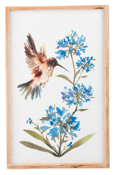 Hummingbird with Flower Wall Decor