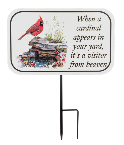 Watercolour Memorial Cardinal Stake