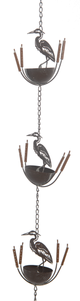 Laser Cut Crane Rain Chain