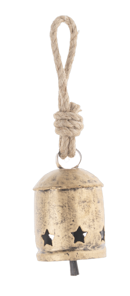 Gold Bell with Star Cutouts