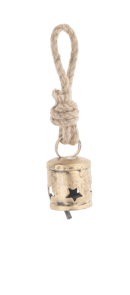 Gold Bell with Star Cutouts