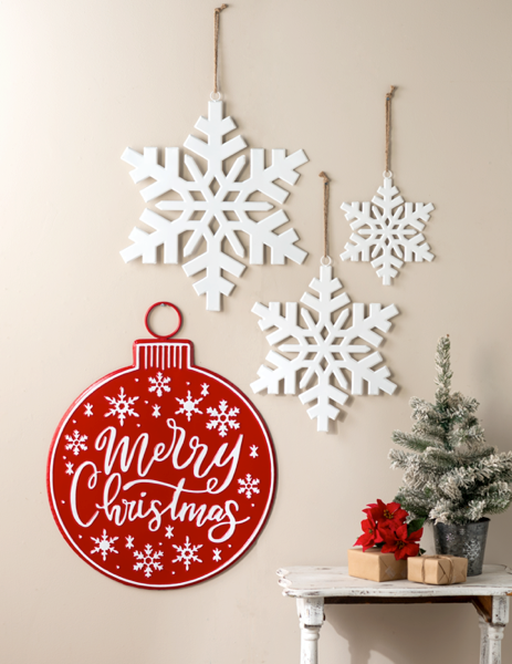 Oversized Enamel Snowflake Ornament