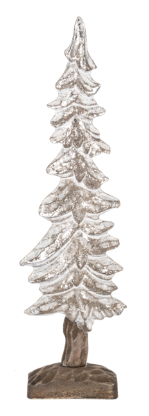 Distressed Silver Tree Decor