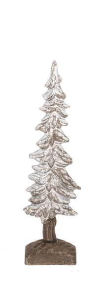 Distressed Silver Tree Decor