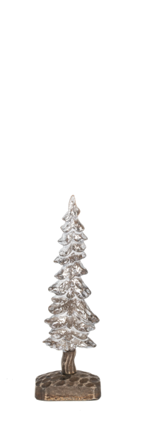 Distressed Silver Tree Decor