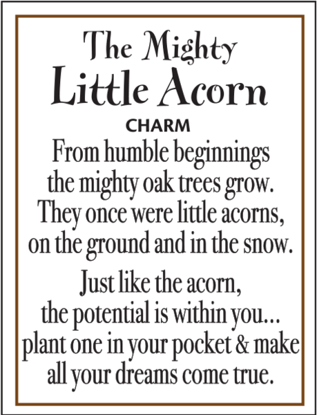 The Mighty Little Acorn Charm