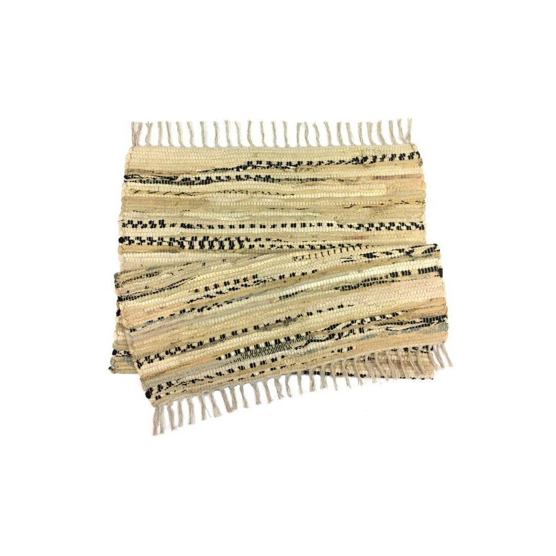 Hippie Chic™ Upcycled Rag Rug - Cream
