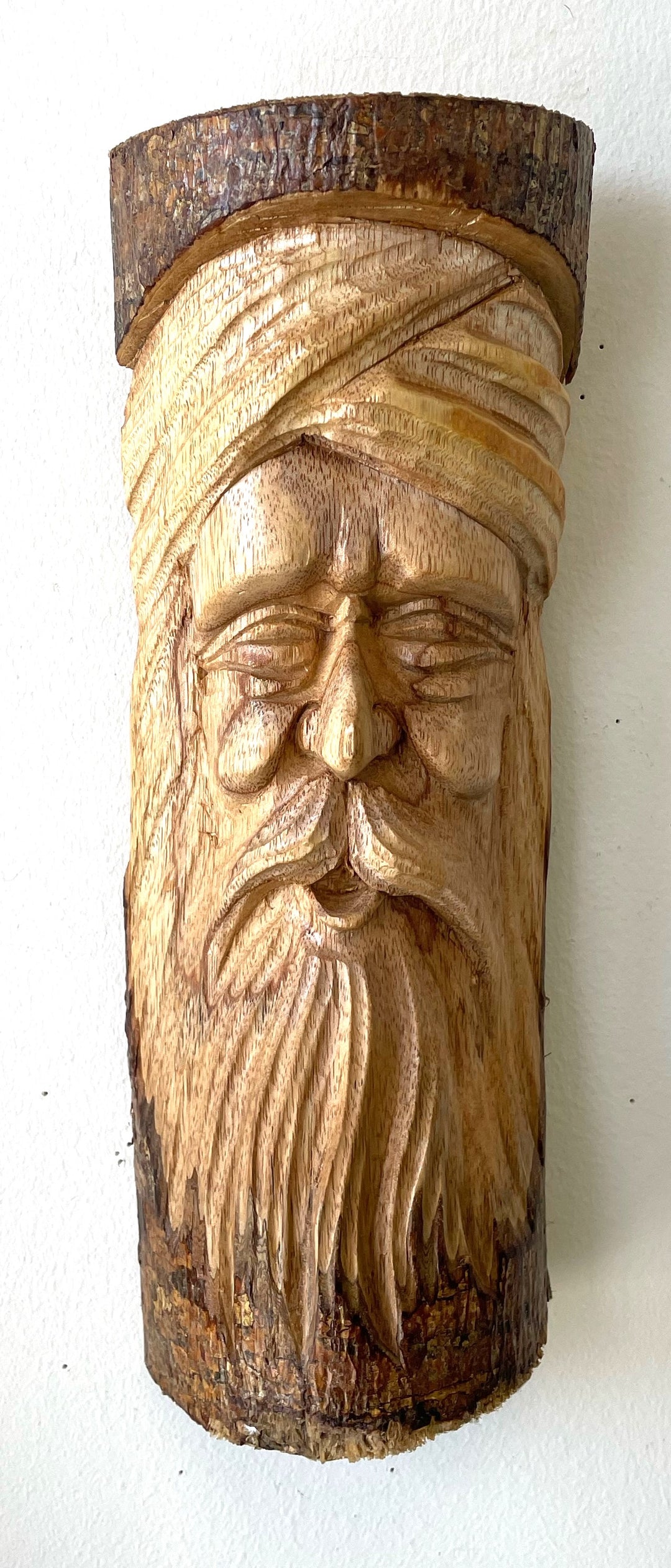 Bearded Bark Face Carving