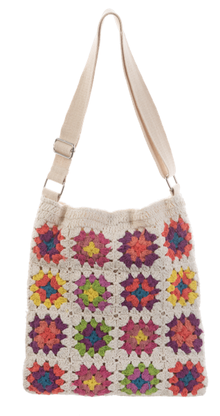 Crochet Granny Square Tote Bag